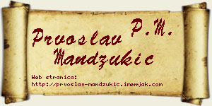 Prvoslav Mandžukić vizit kartica